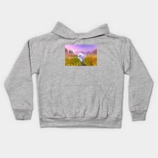 Mute Swans Over Marshes Kids Hoodie